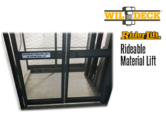 Riderlift™ RML Rideable Material Lift, View of Cage Floor