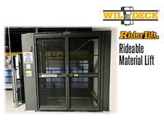 Riderlift™ RML Rideable Material Lift, Exterior View