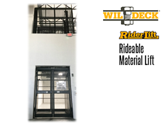 Riderlift™ RML Rideable Material Lift, View of Lower and Second Levels