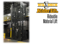 Riderlift™ RML Rideable Material Lift, Installed for Mezzanine Access