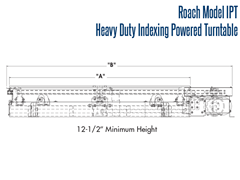 Roach Heavy Duty Indexing Turntable Side View Schematic