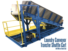 Picture for Laundry Conveyor Transfer Shuttle Cart with Man on Board Cab