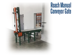 Manual conveyor pass through gates allows crossing the conveyor line at critical points