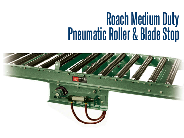 Pneumatic Roller and Blade Stops are designed to stop or reroute your conveying equipment’s path and are used to improve usability and customize your conveying setup.