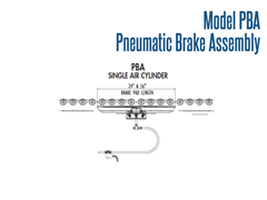 Roach Model PBA, Pneumatic Brake Assembly Schematic Single Air Cylinder