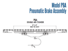 Roach Model PBA, Pneumatic Brake Assembly Schematic Double Air Cylinder