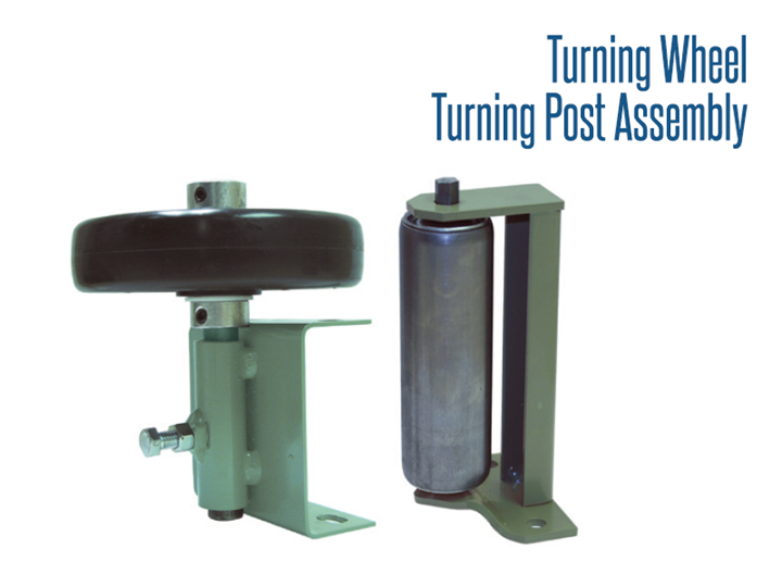 Turning Wheel/Turning Post Assembly assist products with smooth transition to or from spur line