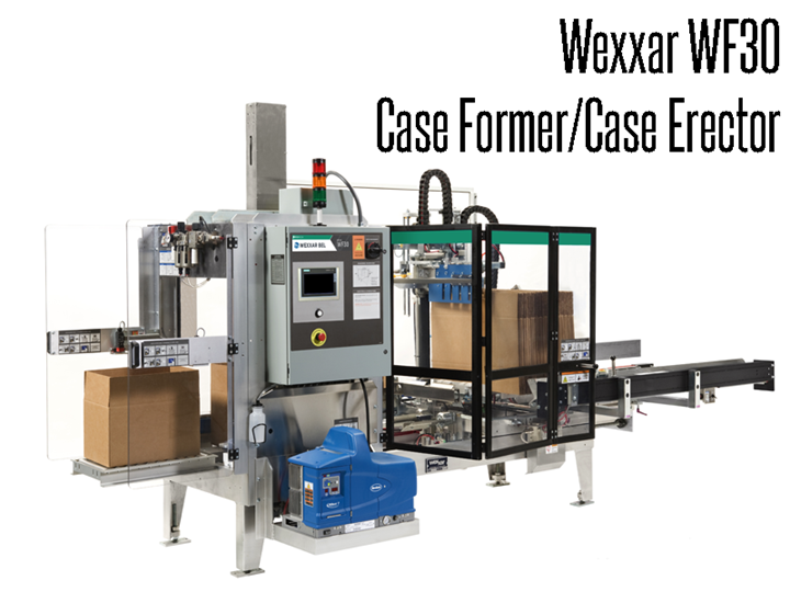 The Wexxar WF30 Fully Automatic Case Former/Case Erector utilizes advanced technologies to reliably form and erect a square case each and every time.