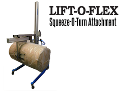 Squeeze-O-Turn™'s unique modular drum handling has a maximum lifting capacity of 300 lbs.