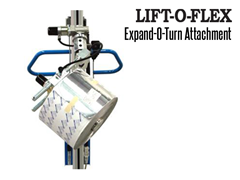 Electric Expand-O-Turn™ is an electronically operated ergonomic lifter and core expander for paper and film rolls.