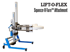 Squeeze-O-Turn™'s unique modular drum handling has a maximum lifting capacity of 300 lbs.* and a standard stroke of 12".