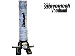 The Vacuhand / Easyhand vacuum tube lifter is capable of lifting products of various shapes, sizes, and weights safely and efficiently. This end effector can be paired with the Movomech Crane System or Movomech Rail System.