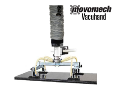 The Vacuhand Tube Lift can be mounted to a Mobi-Crane jib crane or to a Movomech rail system