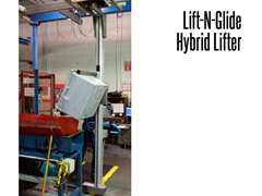 The Lift-N-Glide™ is shown gripping and turning a tote