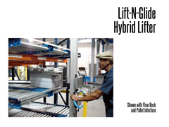 Lift-O-Flex Lift-N-Glide Shown with Flow Rack and Pallet Interface