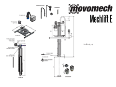 The Mechlift E is a rail based lift system used to lift, rotate, and position glass panels, doors, windows and storage tanks