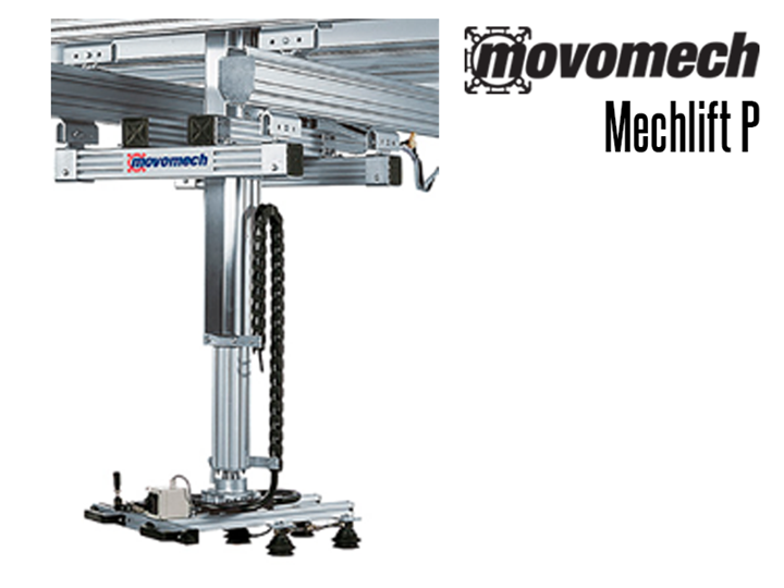 Mechlift Pro™  P is a versatile pneumatic moment-absorbing industrial mani­pu­lator suitable for many types of lifting for loads of up to 330 lbs.