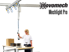 The Mechlight Pro™ is an air-operated, lightweight lifter able to handle fixed loads up to 110 lbs. with a working stroke of 47 inches.