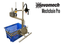 The Mechchain is an ergonomic frequency controlled chain hoist used for professional lifting, moving, rotation, positioning and loading.