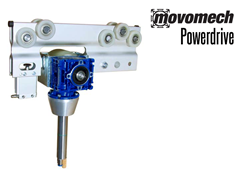 The Movomech Powerdrive™ is an electric drive unit for the Mechrail system, integrated into the rail system trolleys.