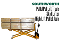 A PalletPal Lift Truck has an optional extended fork model to handle long loads