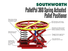 The PalletPal 360 uses a system of springs and shock absorbers to raise and lower loads as items are added or removed from pallets.  