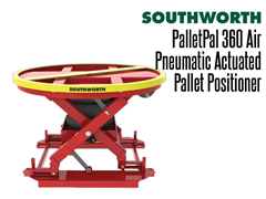The PalletPal 360 Air Level Loader is a pneumatic pallet leveler that makes loading and unloading pallets safe, easy and fast.