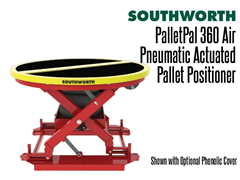 The PalletPal 360 Air shown with optional phenolic cover, this keeps dust from collecting under the unit