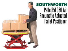 The PalletPal 360 Air automatically adjusts its height as boxes are added or removed