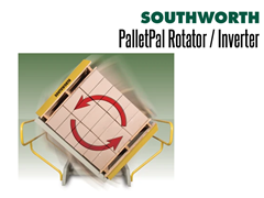 PalletPal Pallet Rotators are able to handle loads measuring up to 48" x 48" x 84" High