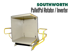 PalletPal Pallet Rotators allow access to the bottoms of loads without restacking