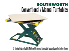 LS Series Hydraulic Lift Table with manual Turntable top and Comfort Edge