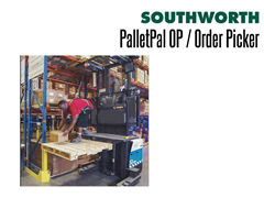 The PalletPal OP features a built-in turntable with anti-friction bearings allows operators to spin the load so that they never have to reach across the pallet.