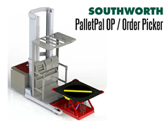 PalletPal OP Order Picker Shown with a Picking Lift