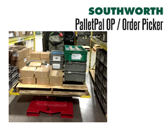 PalletPal OP Order Picker Lowers Automatically as Items are Added to the Pallet