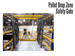 The Drop Zone gate can be custom designed on all three dimensional planes to fit within rack bays and other work areas where space optimization is key.