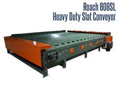 Built to handle multiple 10 foot, 30 pound axles, this slat conveyor can convey a 600 pound live load.