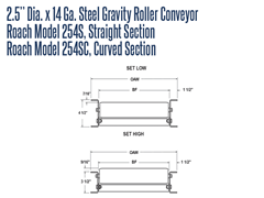 Roach Model 254S Conveyor Roller Schematic	