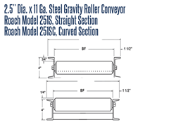 Roach Model 254TC Conveyor Roller Schematic