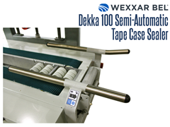 The DEKKA 100 is able to handle a wide range of case sizes and can easily be changed to adapt different cases with a quick 2 point size change over. 