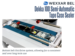 The DEKKA 100 has a bottom belt uni-drive system, allowing for consistent seals over long term use