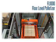 FL1000 floor level palletizers are available in countless layout possibilities and provide consistent performance.