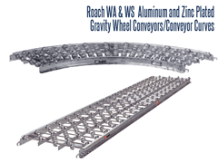 Picture for Roach Model WA & WS Aluminum and Zinc Plated Gravity Wheel Conveyor/Conveyor Curves