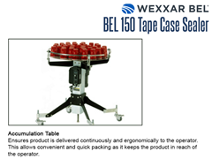 The BEL 150 optional accumulation table ensures product is delivered continuously and ergonomically to the operator. This allows convenient and quick packing as it keeps the product in reach of the operator.