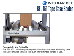 Repeatability and Reliability Wexxar/Bel’s Uni-Drive System synchronizes both side belts, eliminating case skew, ensuring a square seal even after extended periods of use.