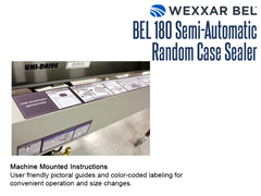 The BEL 180 has user friendly pictoral guides  and color coded labeling mounted on the unit