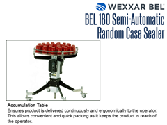 The BEL 180 offers an accumulation table option, which ensures that product is delivered continuously and ergonomically to the operator.