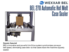 Square sealing is assured with the BEL 270 uni-drive system.