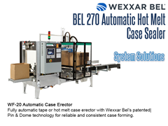 BEL 270 Offers a complete system solution with the WF20 automatic case erector