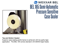 The BEL 185 provides top and bottom sealing with standard DEKKA tape heads